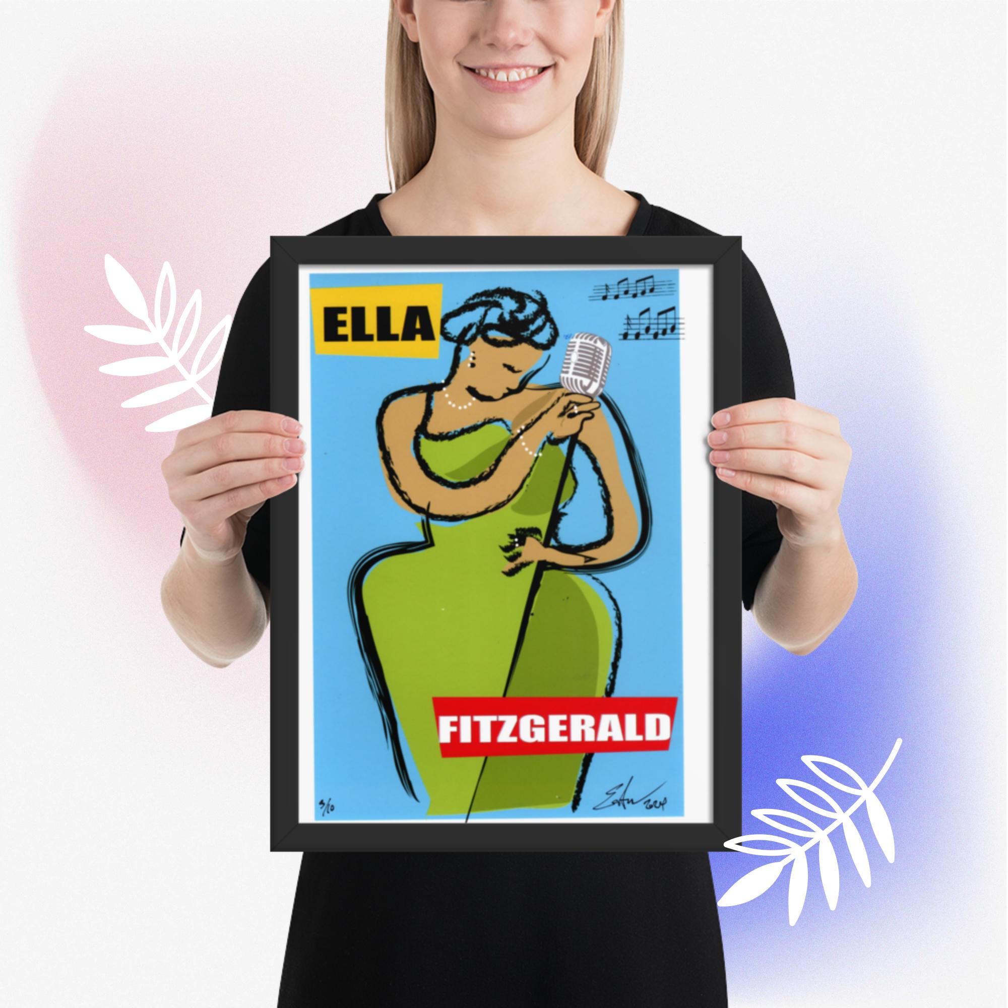 Easton Davy Ella Fitzgerald Songbook | Original Mixed Media Watercolor Art Print - Image 3