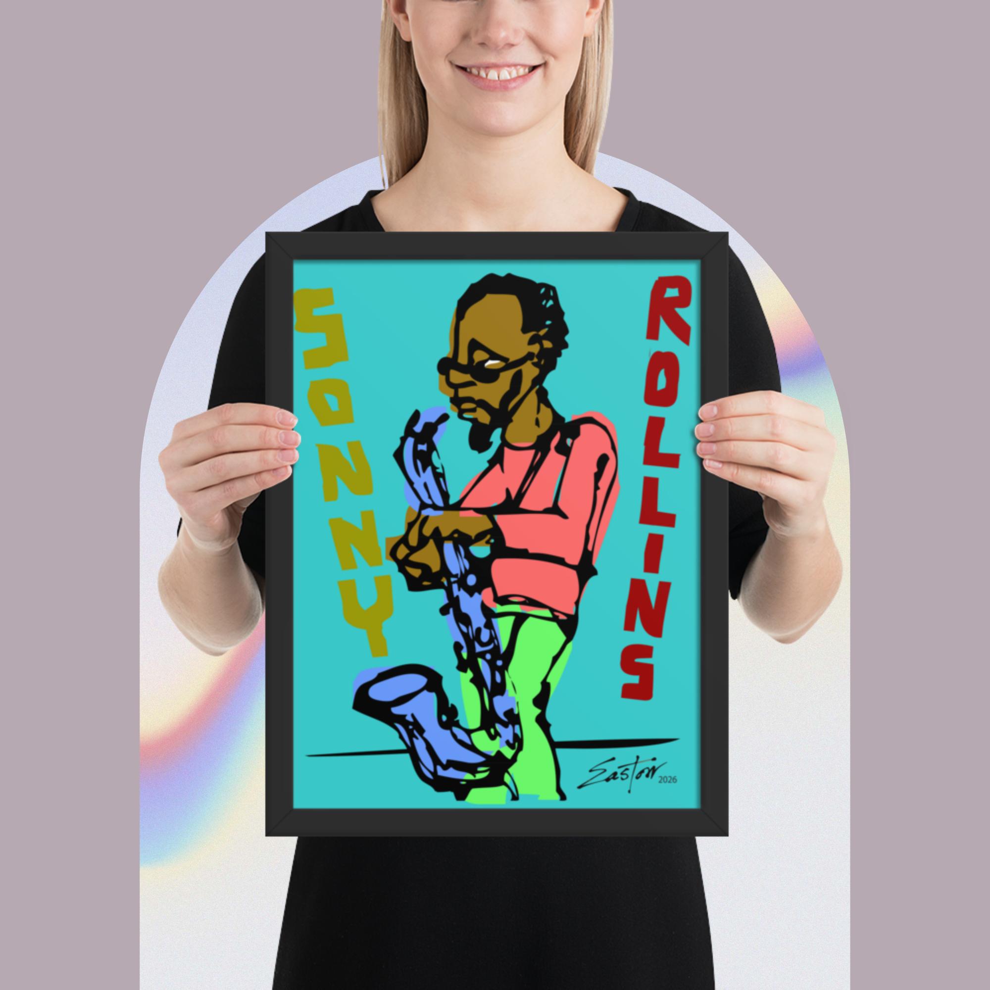 Sonny Rollins Jazz Tribute Framed Poster - Image 3