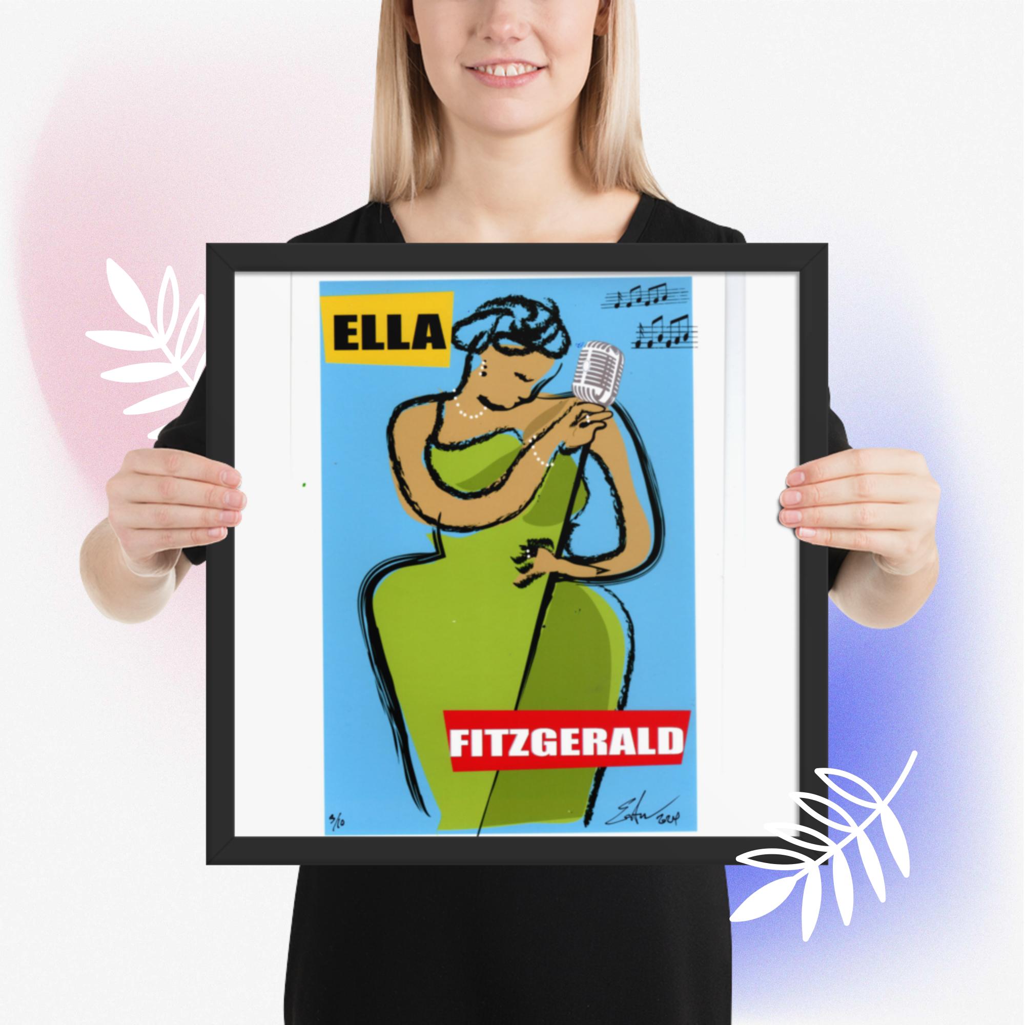 Easton Davy Ella Fitzgerald Songbook | Original Mixed Media Watercolor Art Print - Image 10