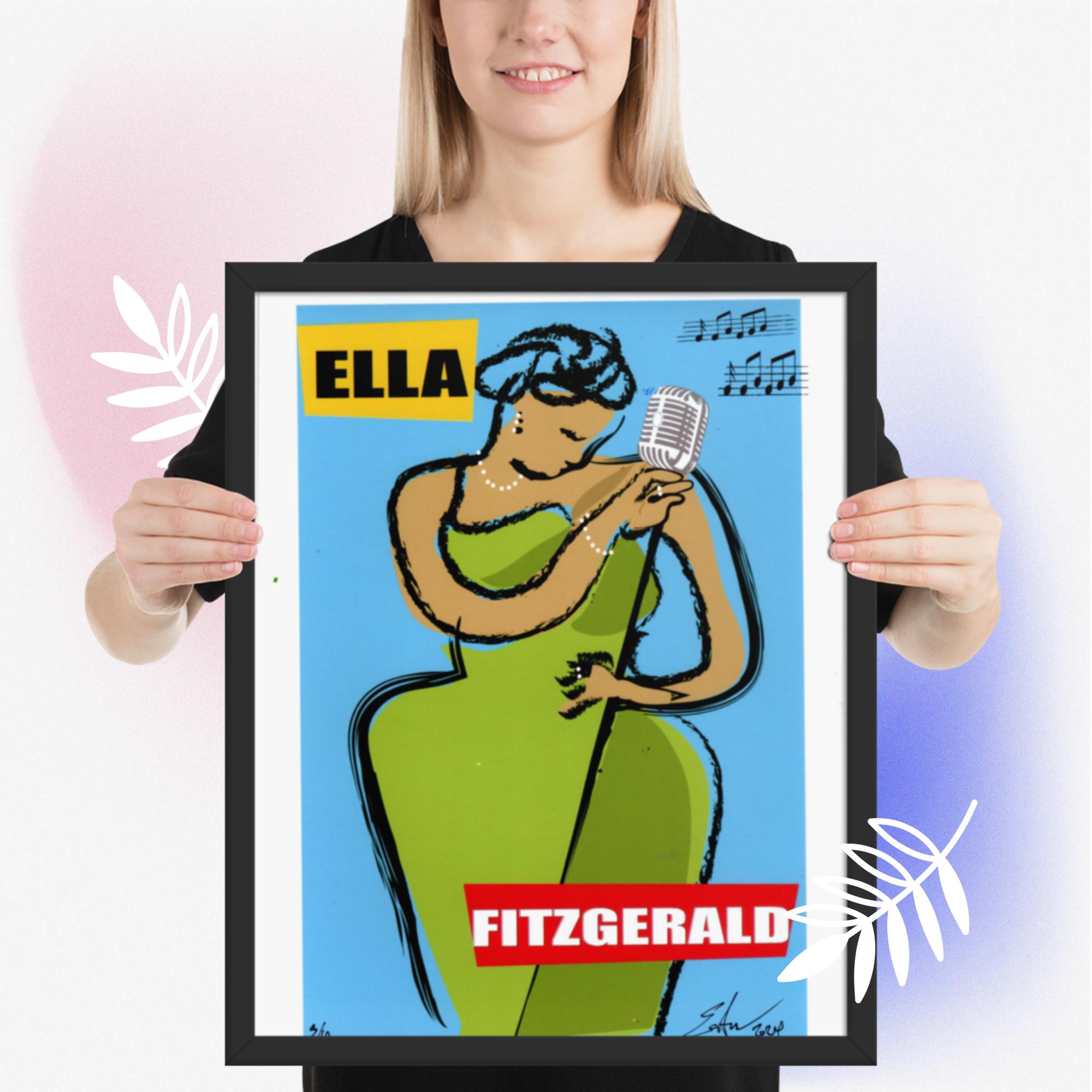 Easton Davy Ella Fitzgerald Songbook | Original Mixed Media Watercolor Art Print - Image 5