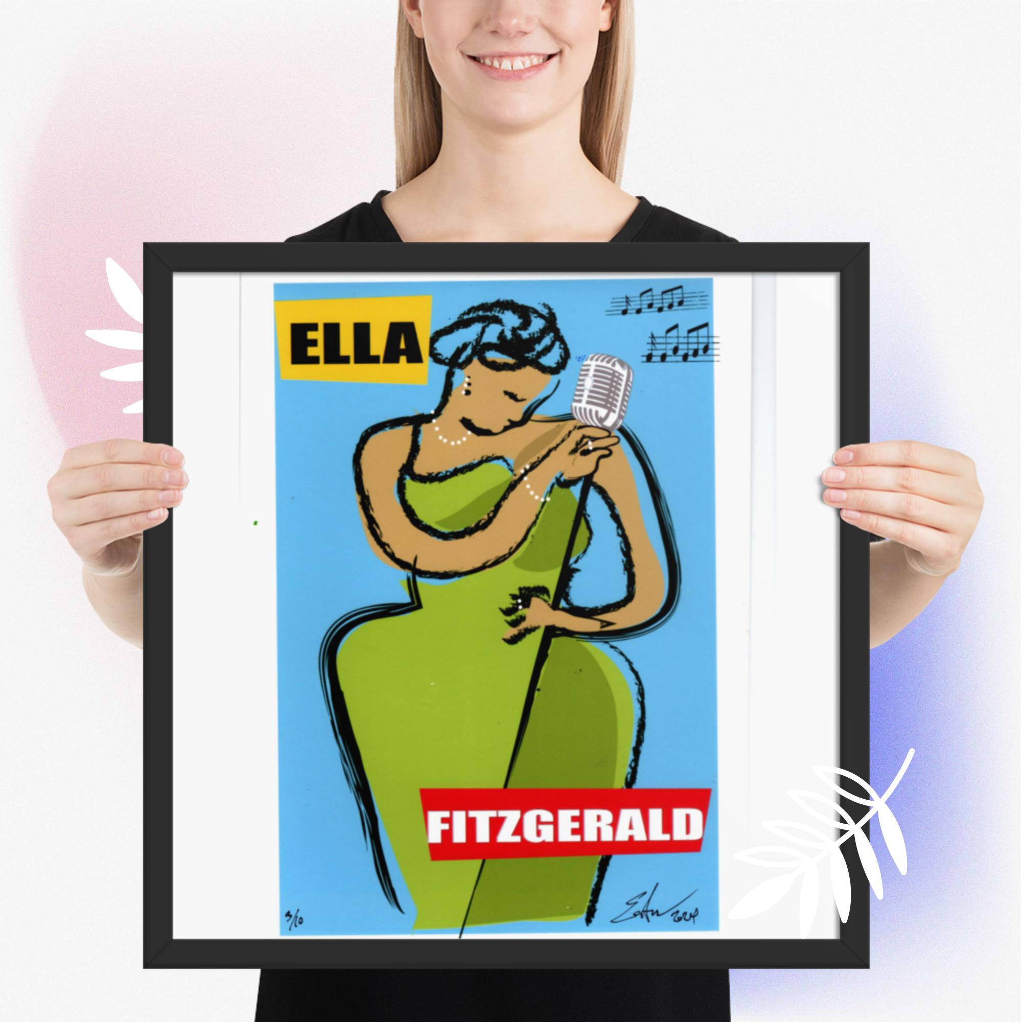 Easton Davy Ella Fitzgerald Songbook | Original Mixed Media Watercolor Art Print - Image 11