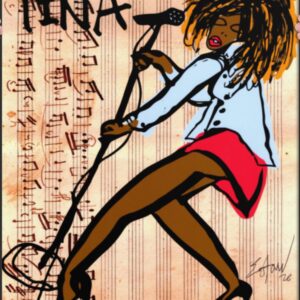 Easton Davy Tina Turner Soul & Blues Icon | Original Mixed Media Watercolor Art Print