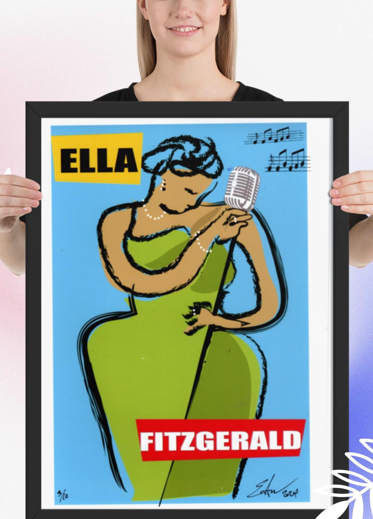 Easton Davy Ella Fitzgerald Songbook | Original Mixed Media Watercolor Art Print