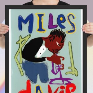 Easton Davy Miles Davis Jazz Legend | Original Mixed Media Watercolor Art Print