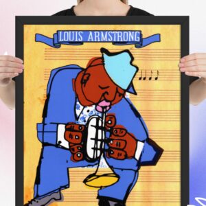 Easton Davy Louis Armstrong West End Blues | Original Mixed Media Watercolor Art Print