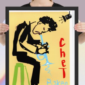 Easton Davy Chet Baker Jazz Legend | Original Mixed Media Watercolor Art Print