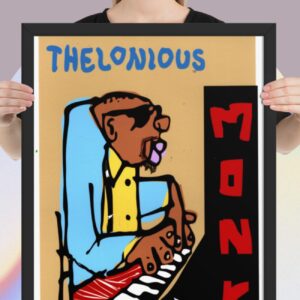 Easton Davy Monk Blue | Original Mixed Media Watercolor Art Print