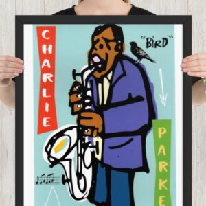 Easton Davy Charlie Parker Jazz Legend | Original Mixed Media Watercolor Art Print