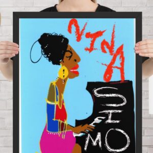 Easton Davy Nina Simone Soul Queen | Original Mixed Media Watercolor Art Print