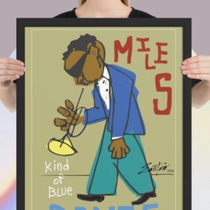 Easton Davy Miles Davis Kind of Blue | Original Mixed Media Watercolor Art Print