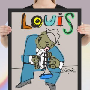 Easton Davy Satchmo Louis Armstrong Jazz Legend | Original Mixed Media Watercolor Art Print