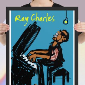 Ray Charles Blues Framed Poster