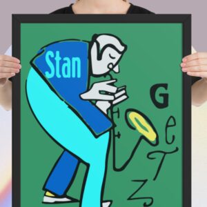 Easton Davy Stan Getz | Original Mixed Media Watercolor Art Print