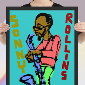 Sonny Rollins Jazz Tribute Framed Poster