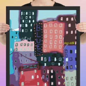Jazz City Framed Poster