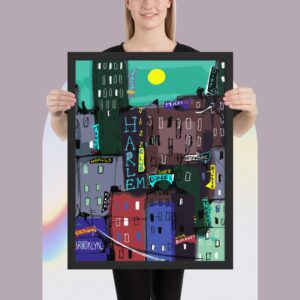 Jazz City NYC Framed Poster