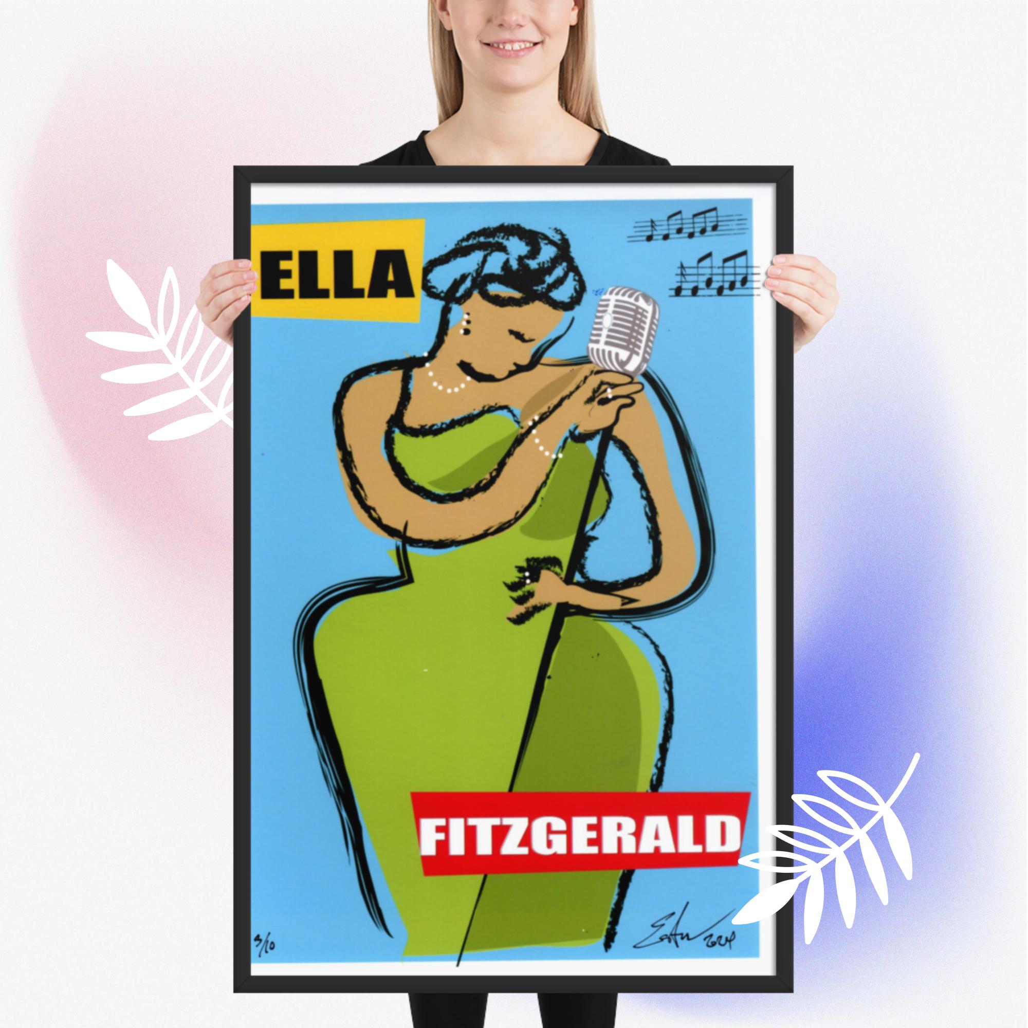 Easton Davy Ella Fitzgerald Songbook | Original Mixed Media Watercolor Art Print - Image 2