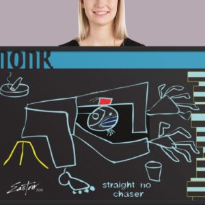Monk Blue Framed Poster