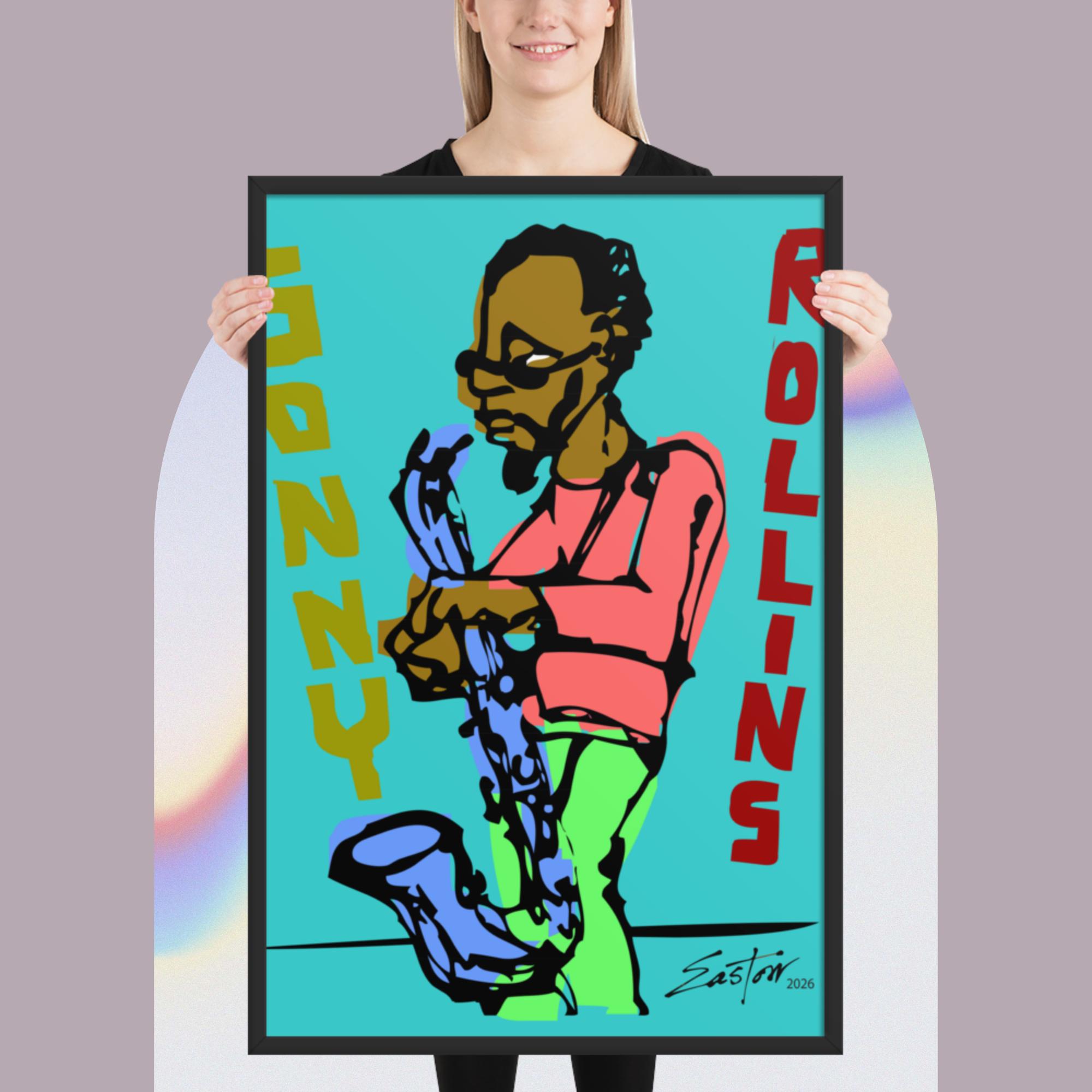 Sonny Rollins Jazz Tribute Framed Poster - Image 2
