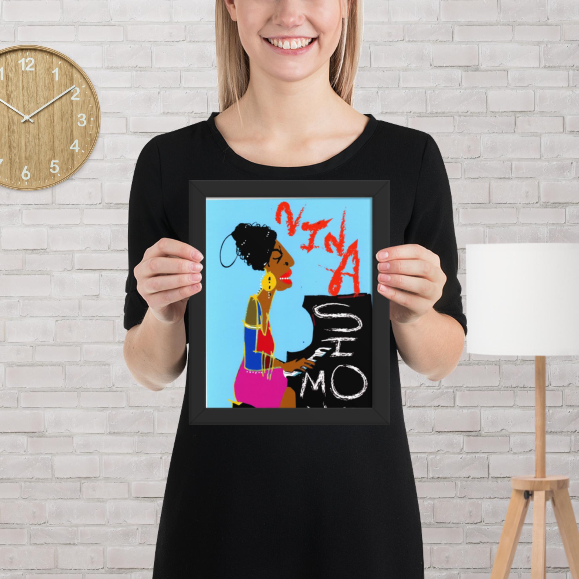 Easton Davy Nina Simone Soul Queen | Original Mixed Media Watercolor Art Print - Image 6