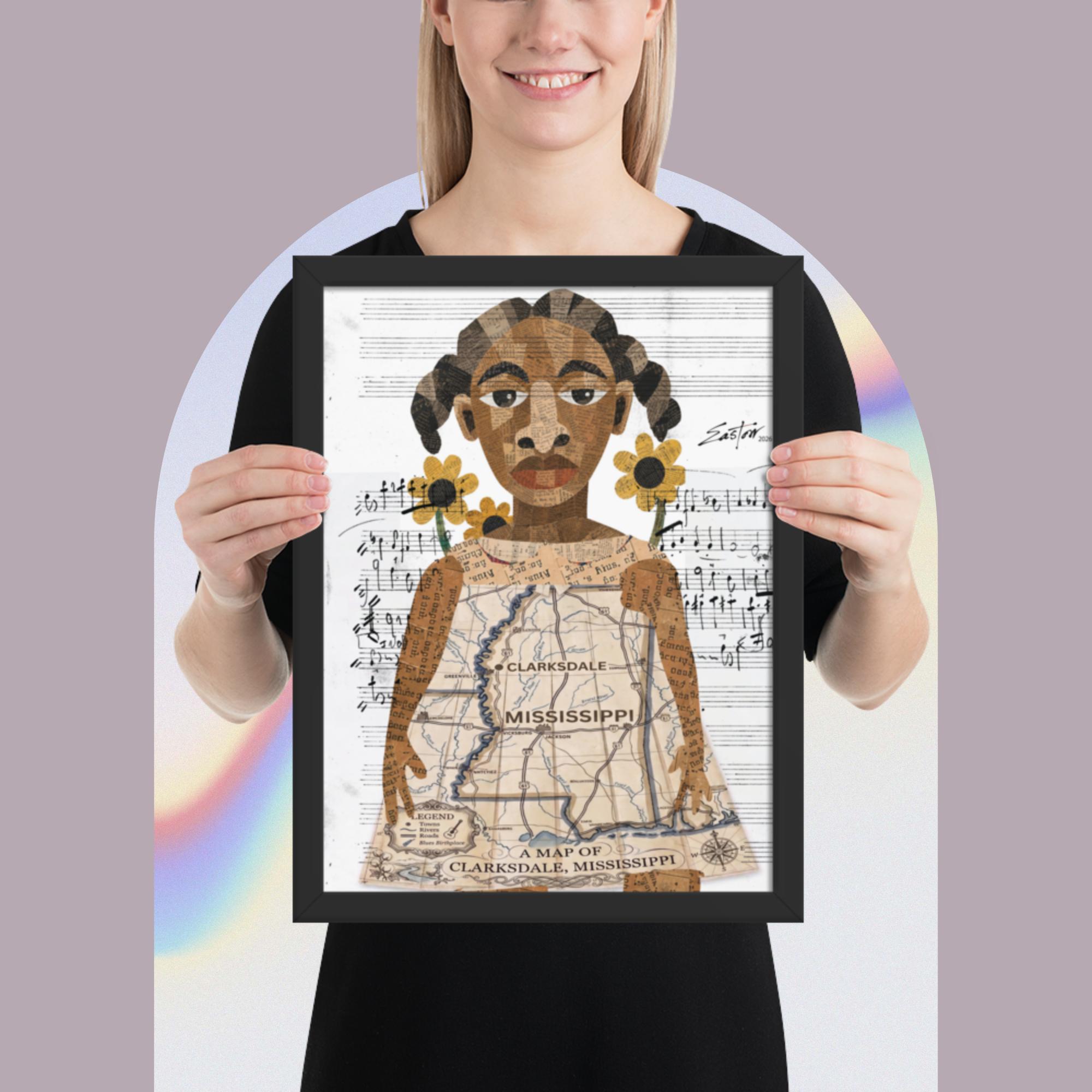 Mississippi Delta Blues Child Framed Poster - Image 3