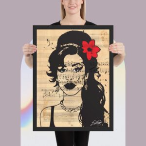 Amy Sheet Music Framed Poster