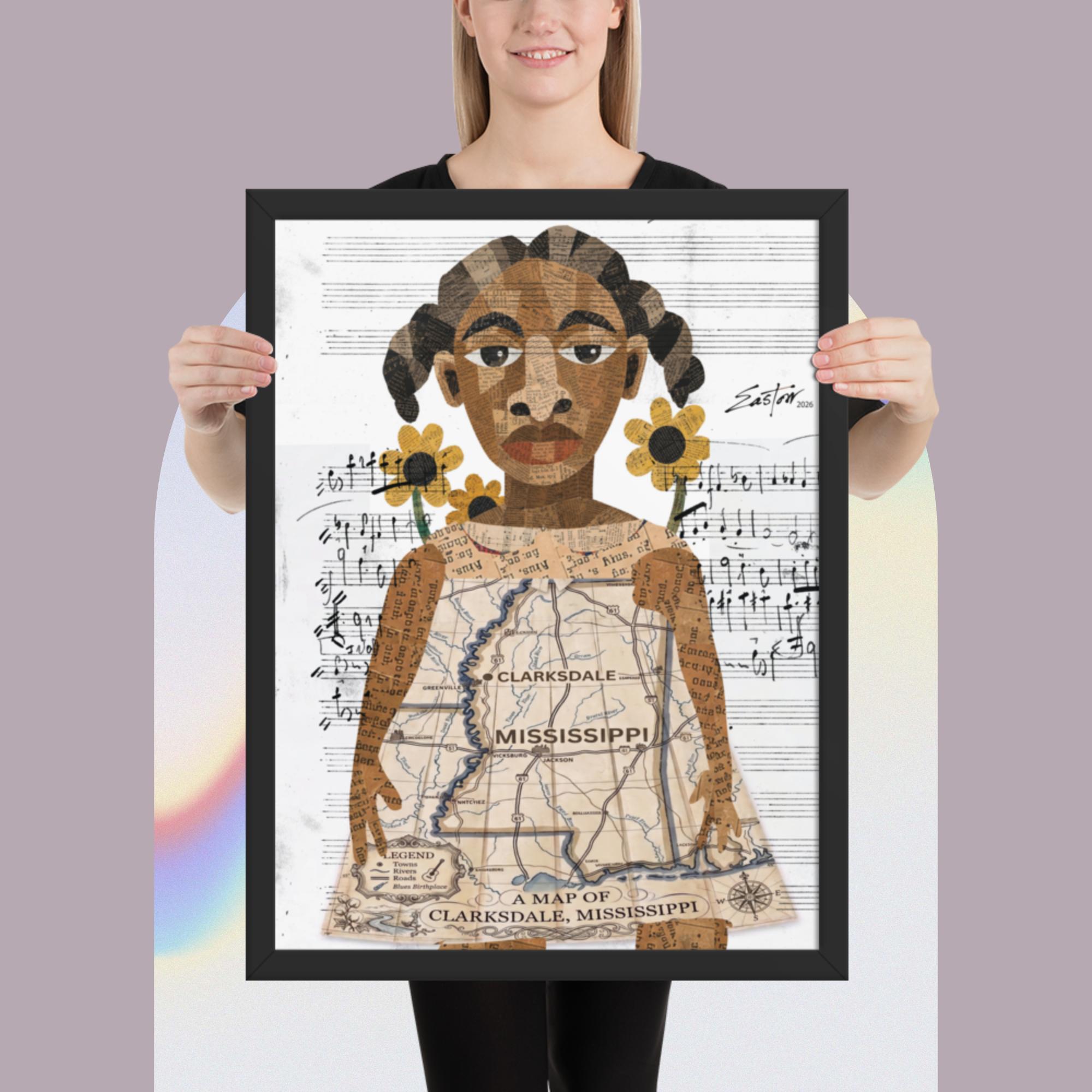 Mississippi Delta Blues Child Framed Poster