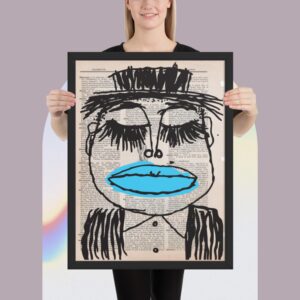 Blue Lips Blues Framed Poster