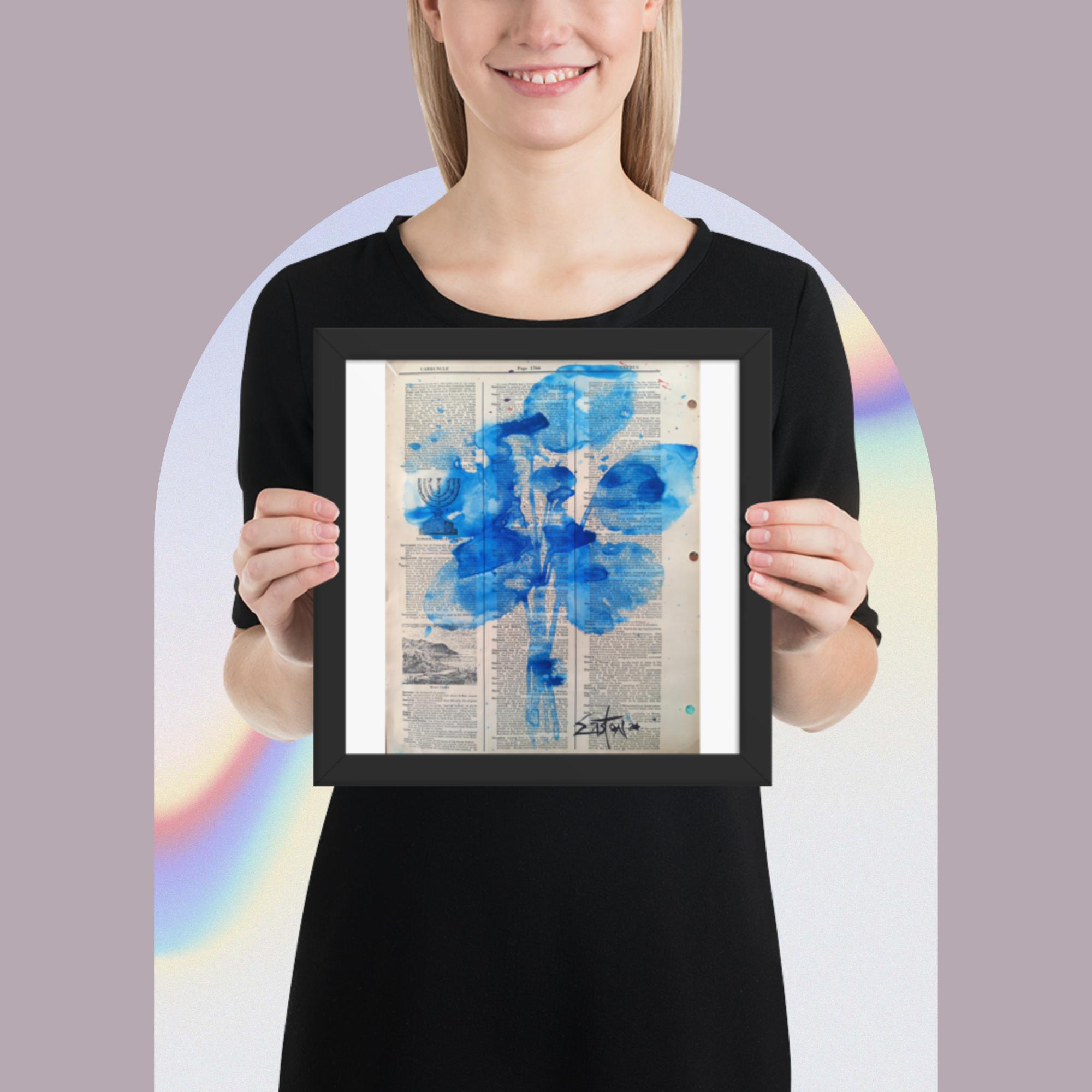 Blue Flower Blues Framed Poster - Image 7