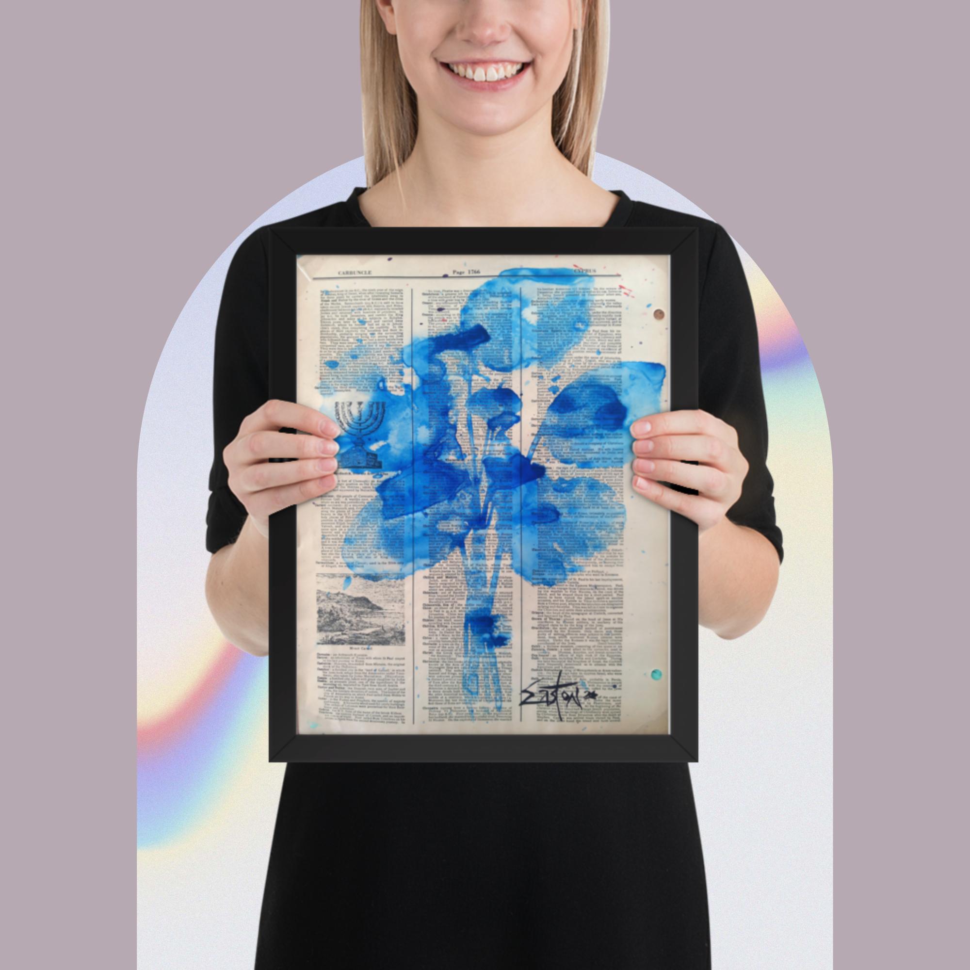 Blue Flower Blues Framed Poster - Image 12