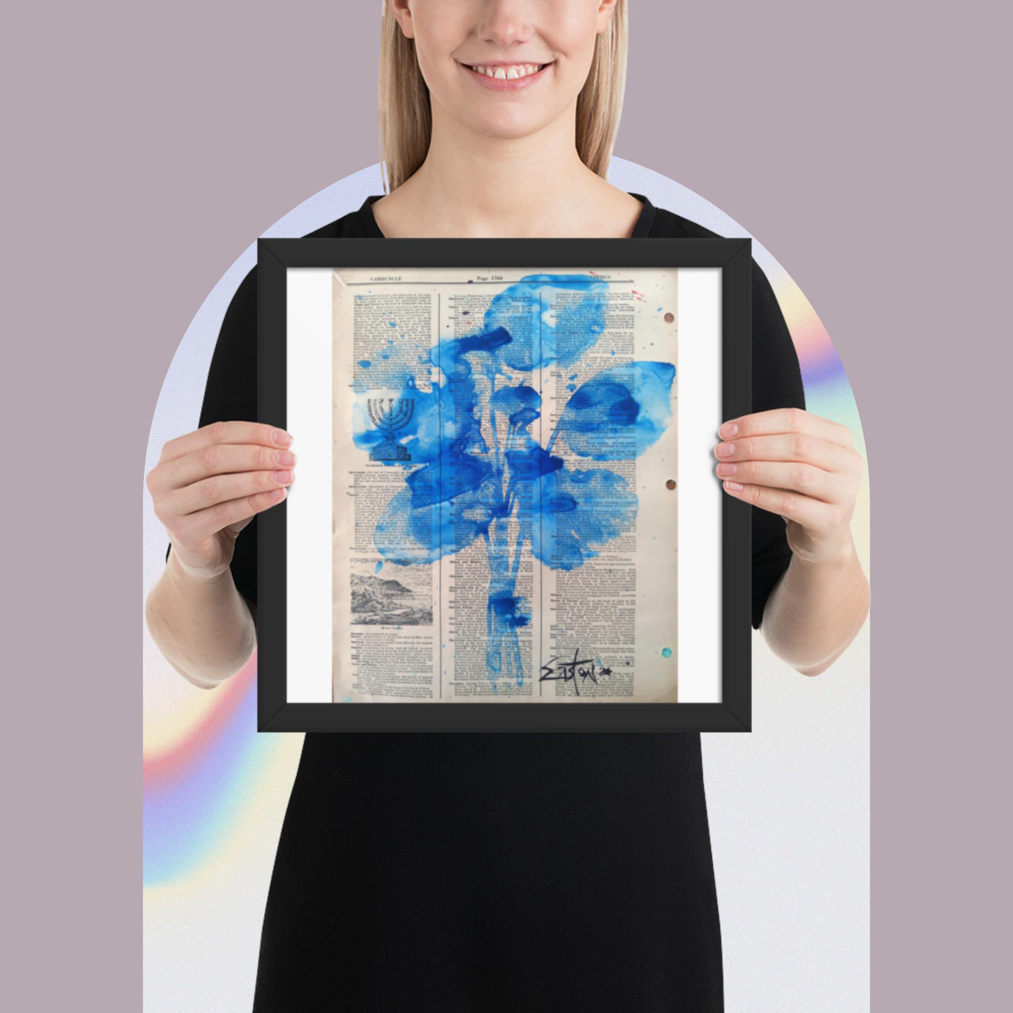 Blue Flower Blues Framed Poster - Image 8