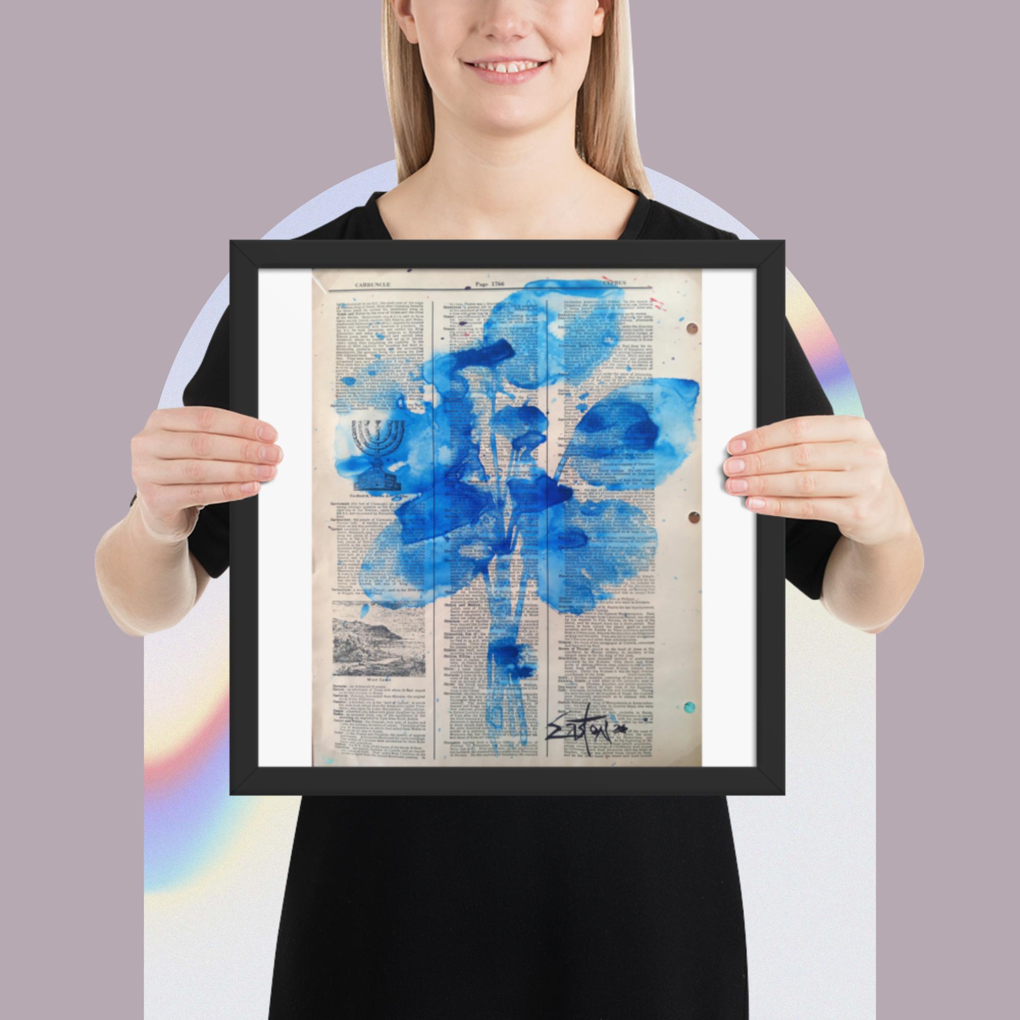 Blue Flower Blues Framed Poster - Image 9