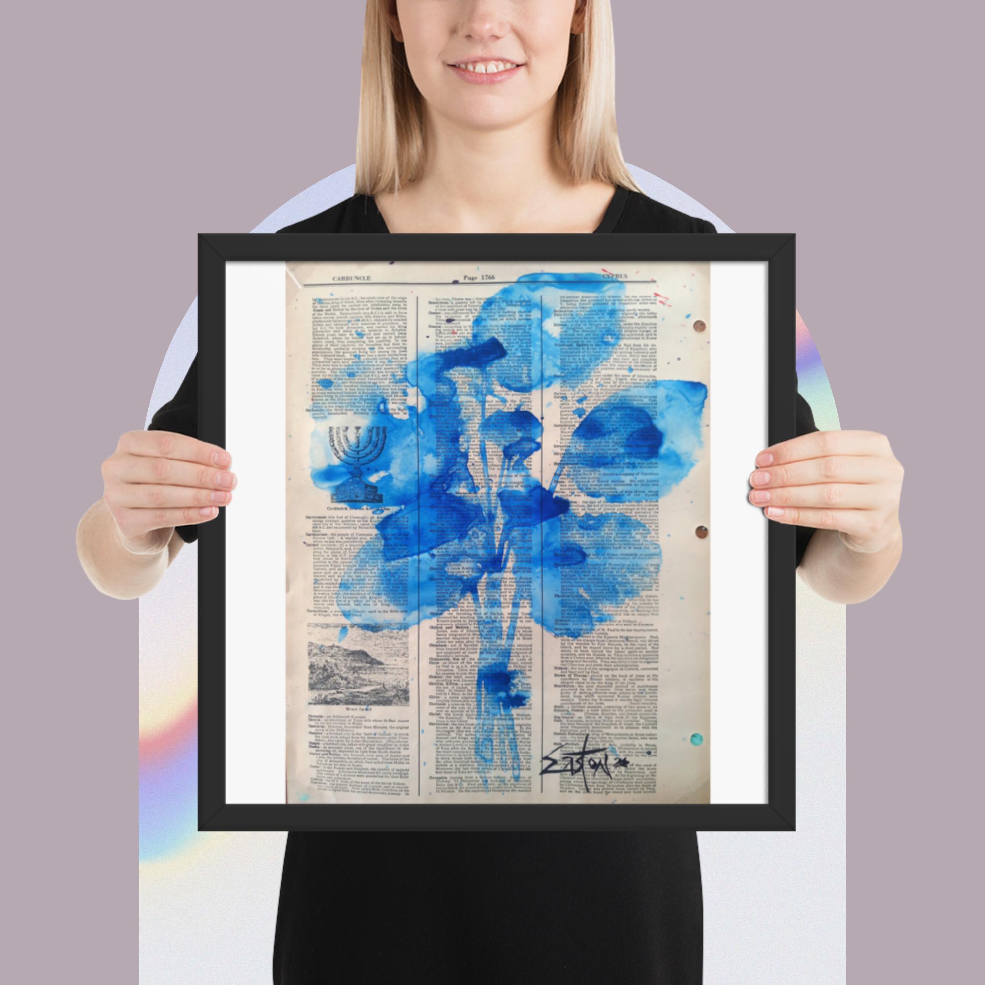 Blue Flower Blues Framed Poster - Image 10
