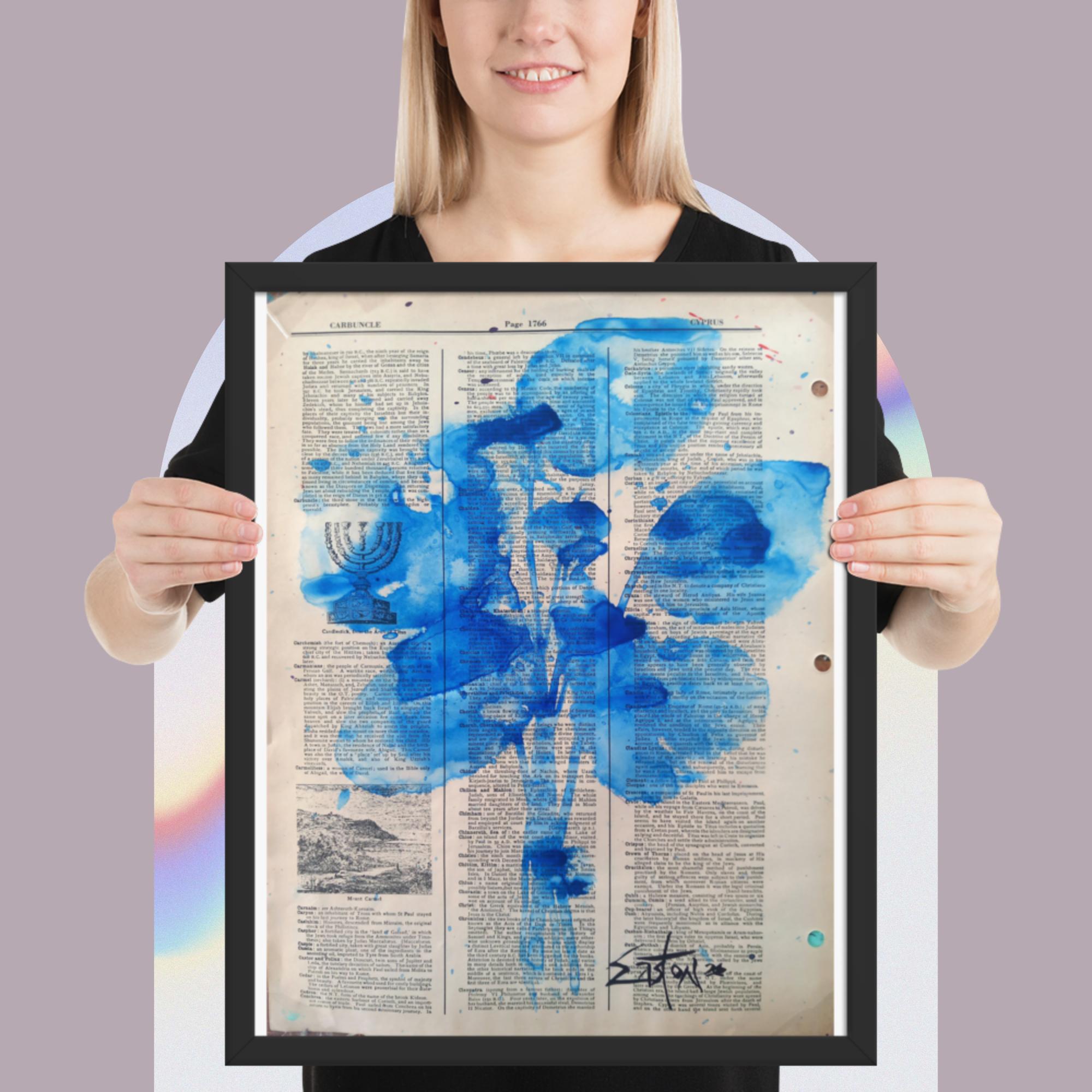 Blue Flower Blues Framed Poster - Image 5