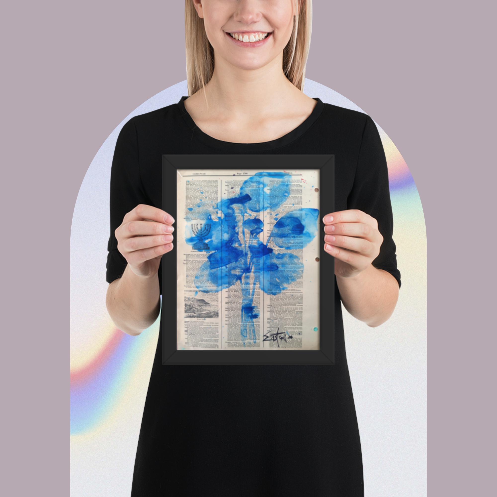 Blue Flower Blues Framed Poster - Image 6